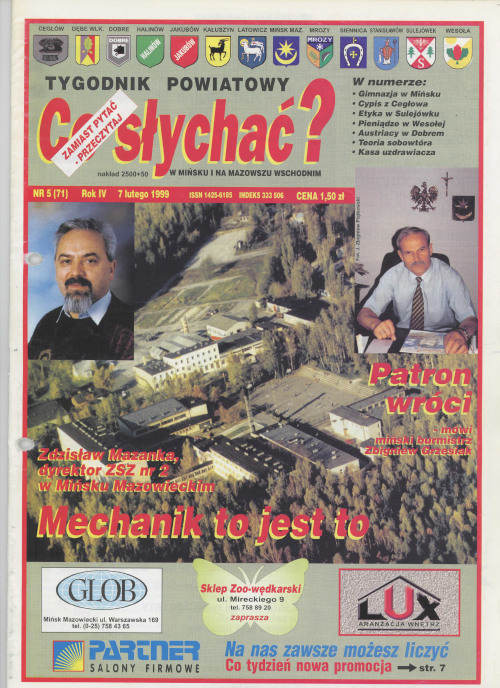 Okładka gazety Co słychać? - nr 5 (71) 1999